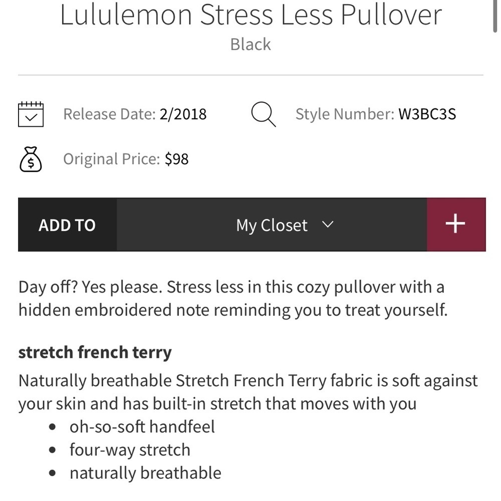 Lululemon stress less pullover - Picture 3 of 12